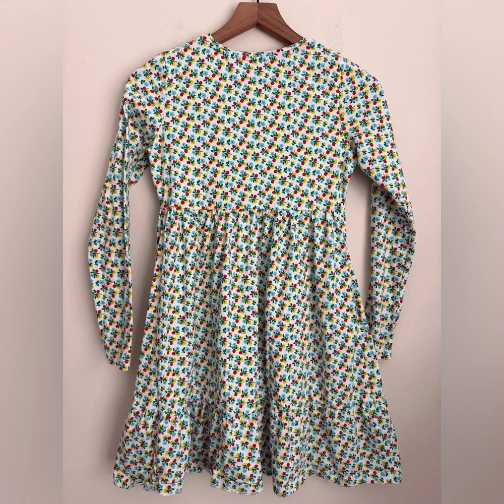 Mini Boden girls ruffle floral print dress long sleeve 11-12